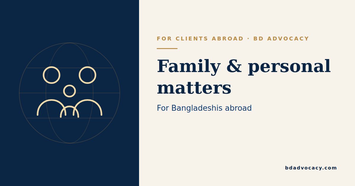 Family documents and a video call for an NRB family matter