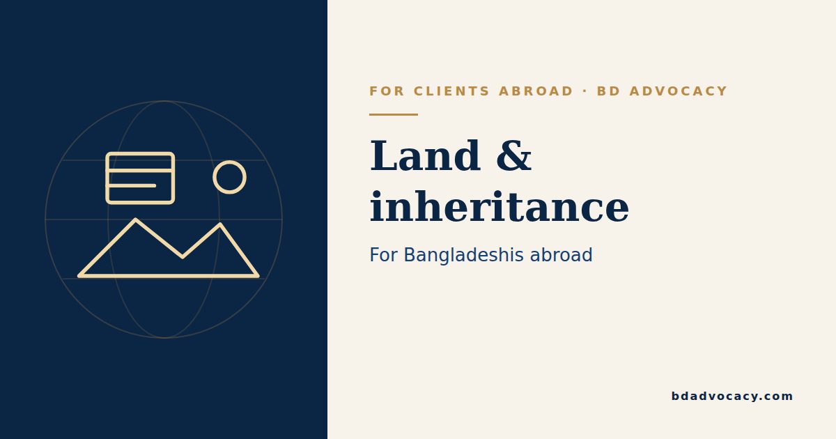 Land records and a map for an NRB inheritance matter