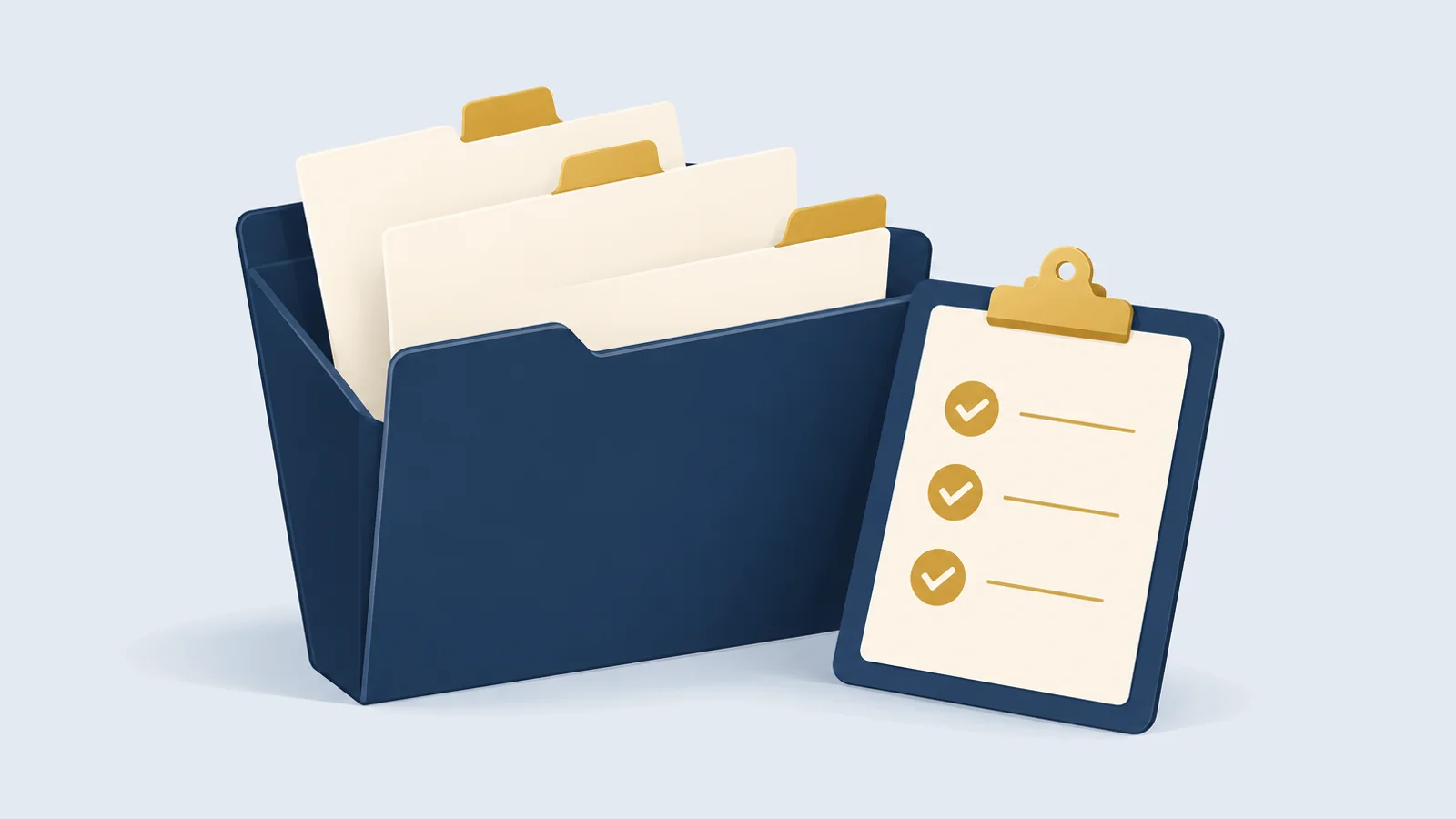 Three stacked deeds with a gold seal, for the namjari documents checklist in Bangladesh