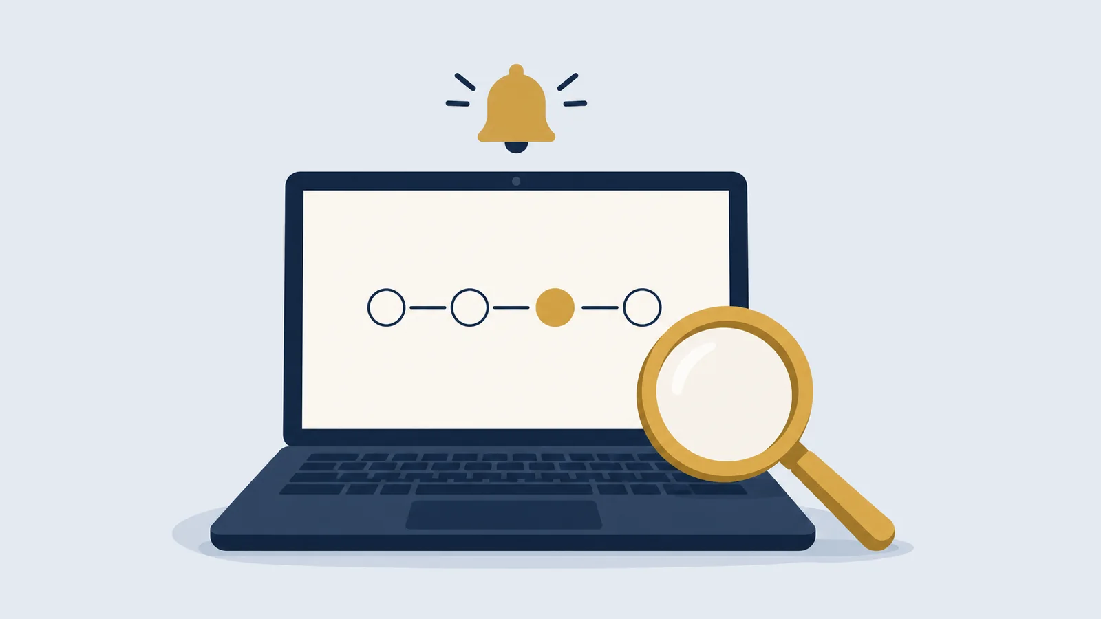 Document and magnifying glass, for checking namjari application status online in Bangladesh