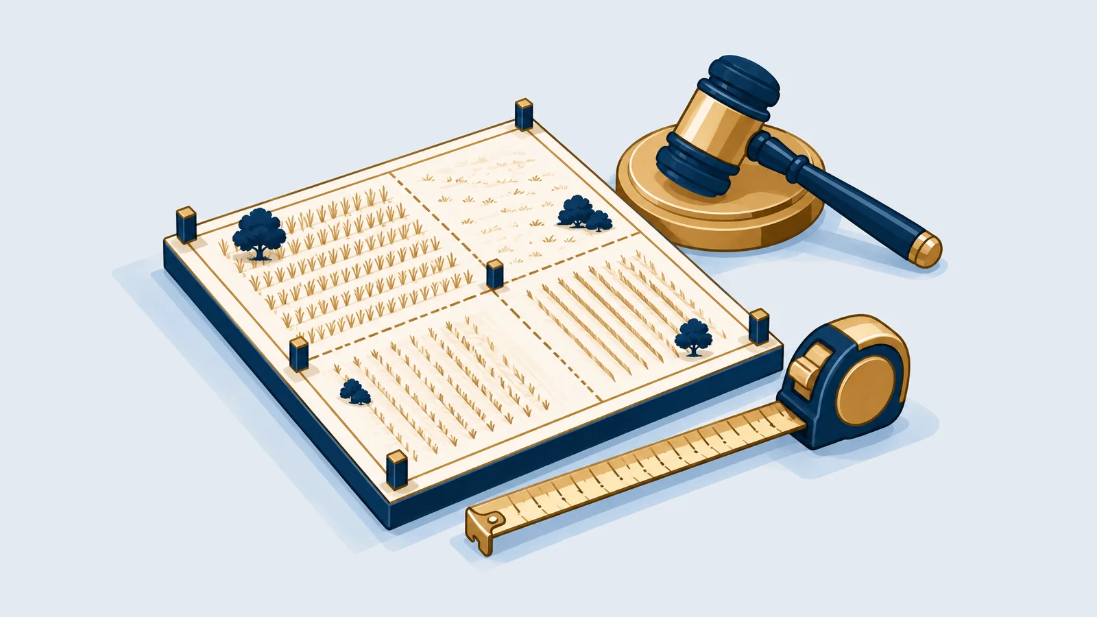 Illustration of land divided by a partition suit in Bangladesh
