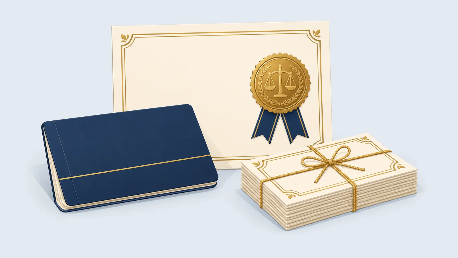 Court-sealed certificate, a bank passbook and a bundle of savings certificates, for succession certificate filing in Bangladesh